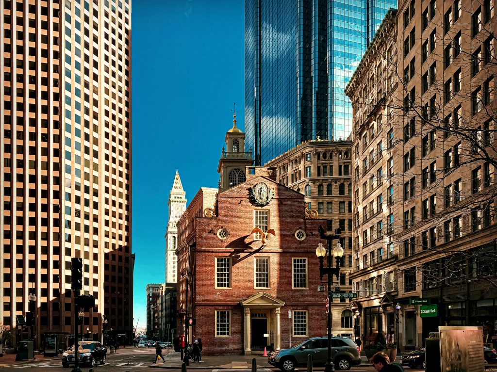 Old State House historic building in downtown Boston
