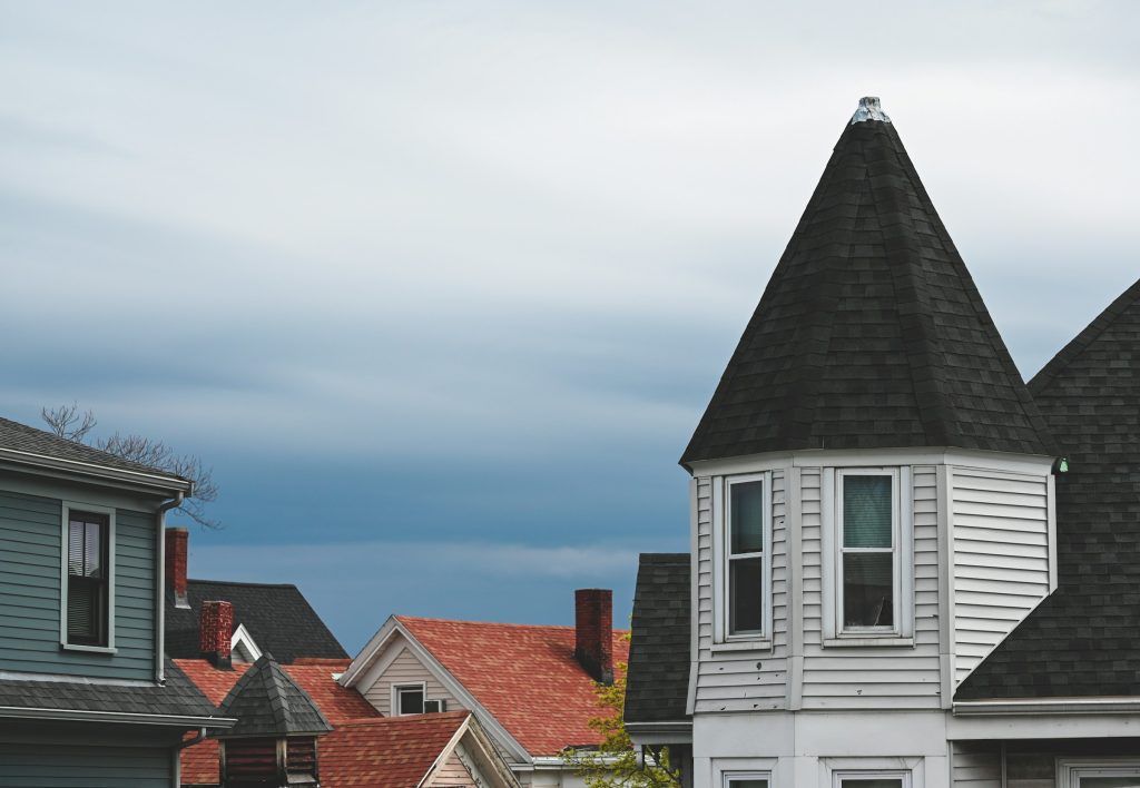 Residential houses in Boston Allston neighborhood